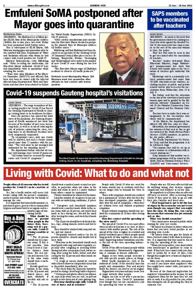 SEDIBENG STER 23 June – 29 June 2021 page 2