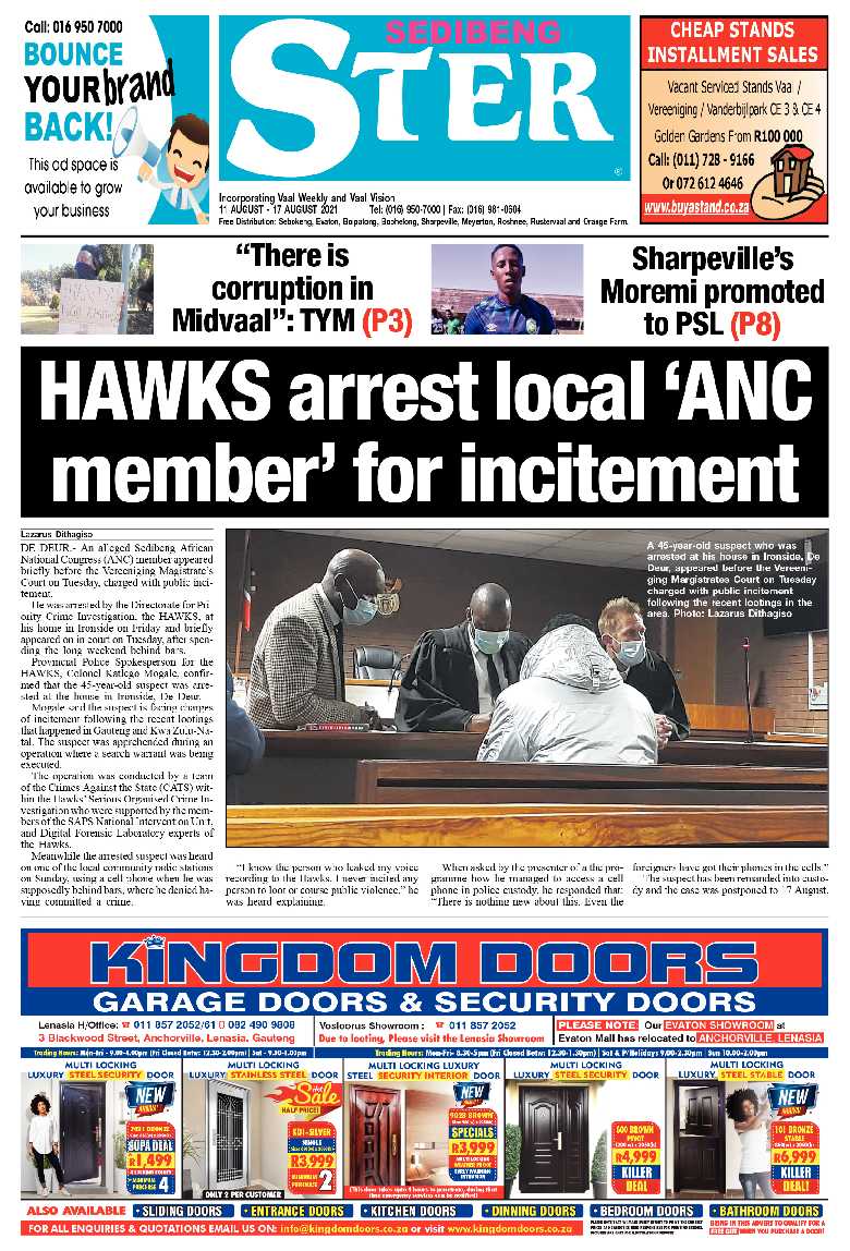 SEDIBENG STER 11 August – 17 August 2021 page 1