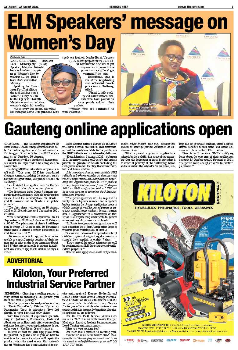 SEDIBENG STER 11 August – 17 August 2021 page 5