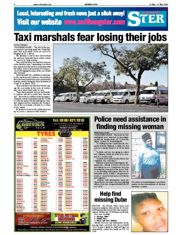 SEDIBENG STER 11 May – 17 May 2022 page 2