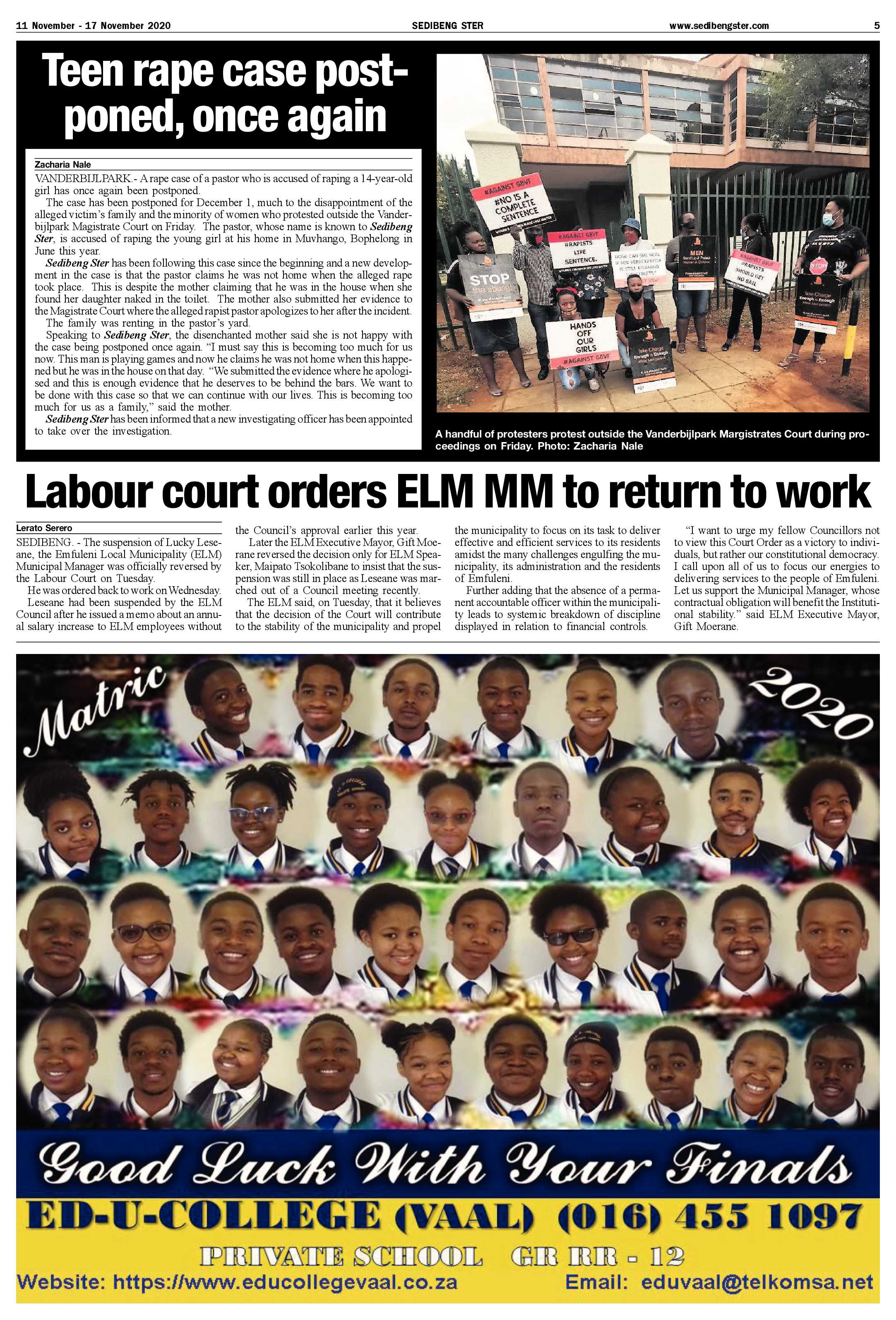 SEDIBENG STER 11 November – 17 November 2020 page 5