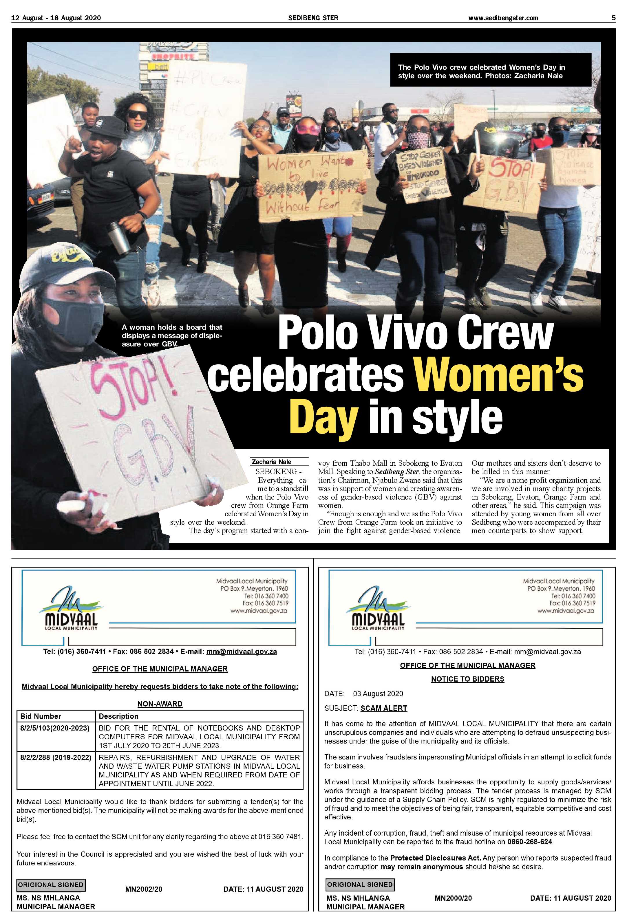 SEDIBENG STER 12 AUGUST – 18 AUGUST 2020 page 5