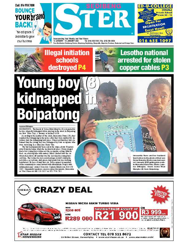 SEDIBENG STER 12 January – 18 January 2022 page 1
