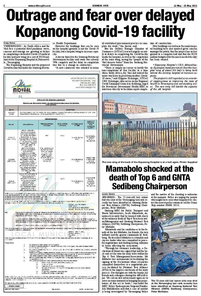 SEDIBENG STER 12 May – 18 May 2021 page 2