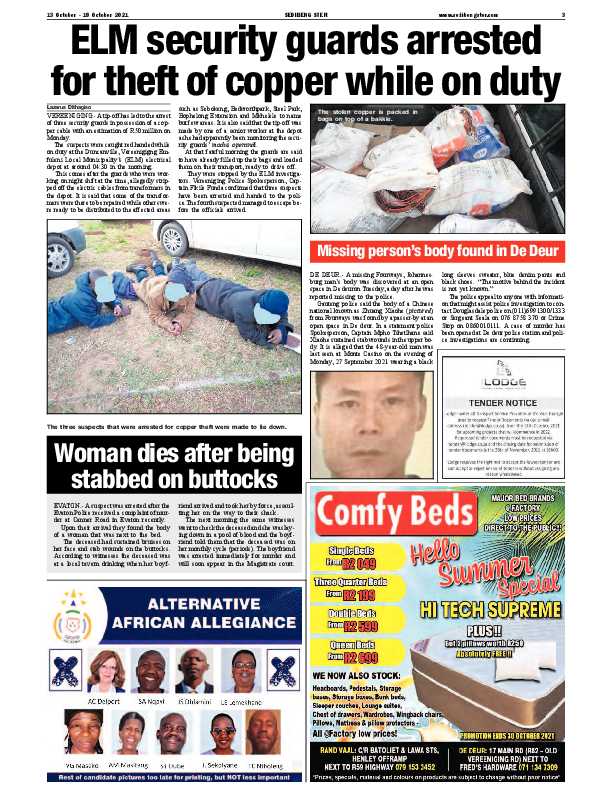 SEDIBENG STER 13 OCTOBER – 19 OCTOBER 2021 page 3