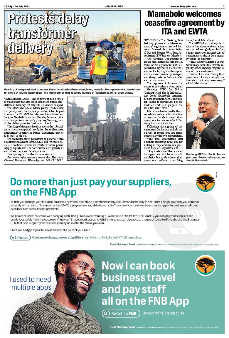 SEDIBENG STER 14 July – 20 July 2021 page 5