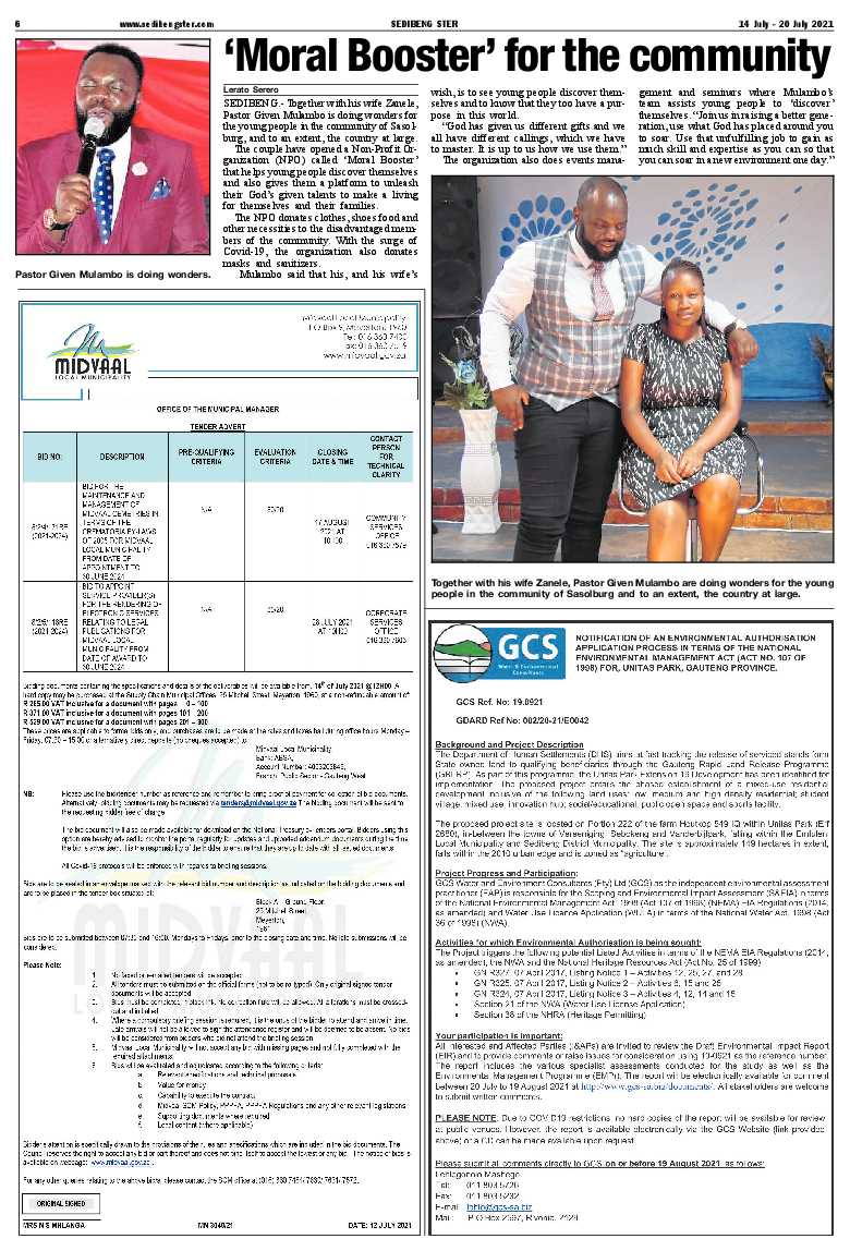 SEDIBENG STER 14 July – 20 July 2021 page 6