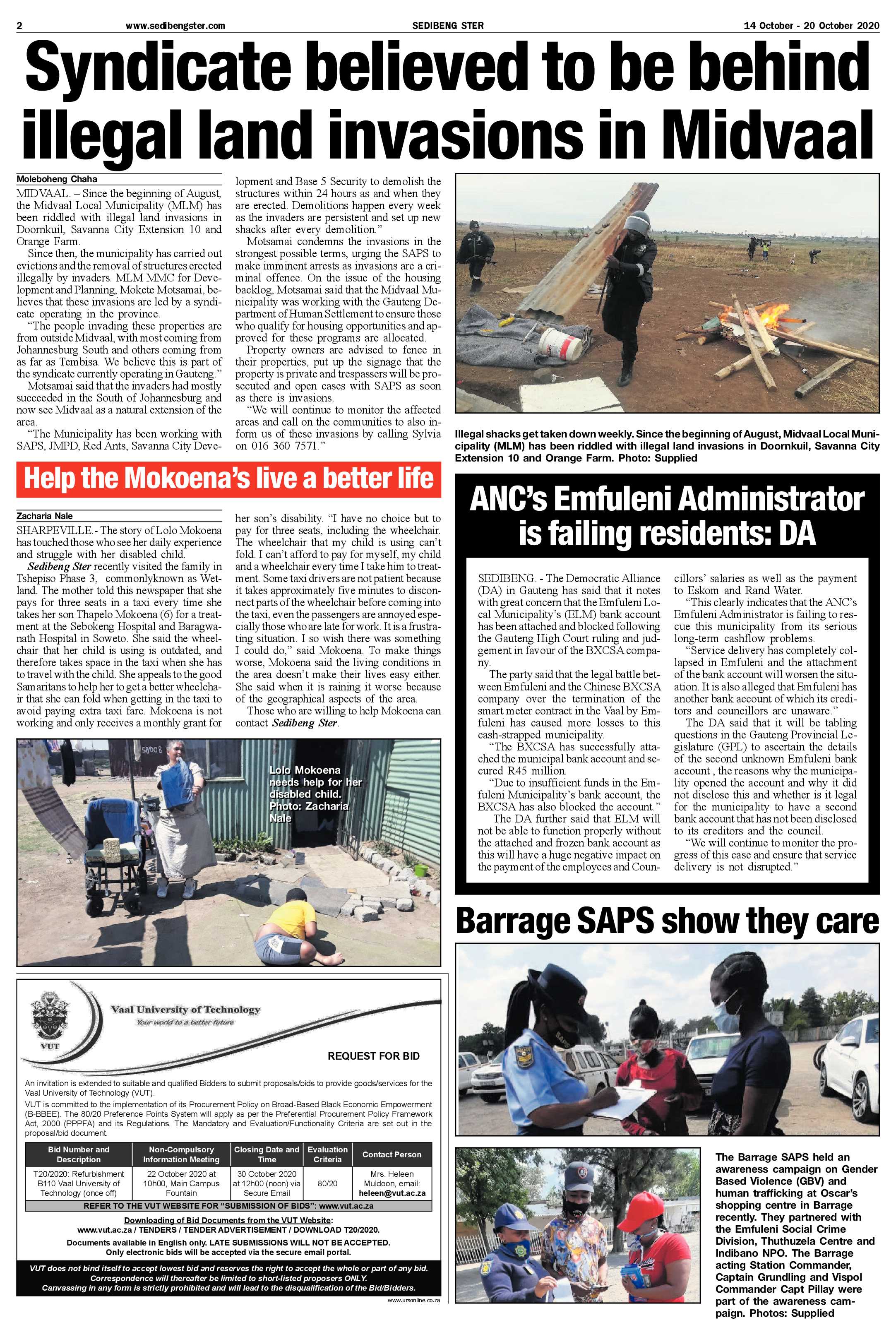 SEDIBENG STER 14 October – 20 October 2020 page 2