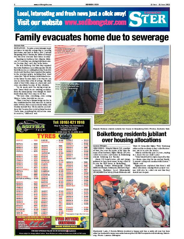 SEDIBENG STER 15 June – 21 June 2022 page 2