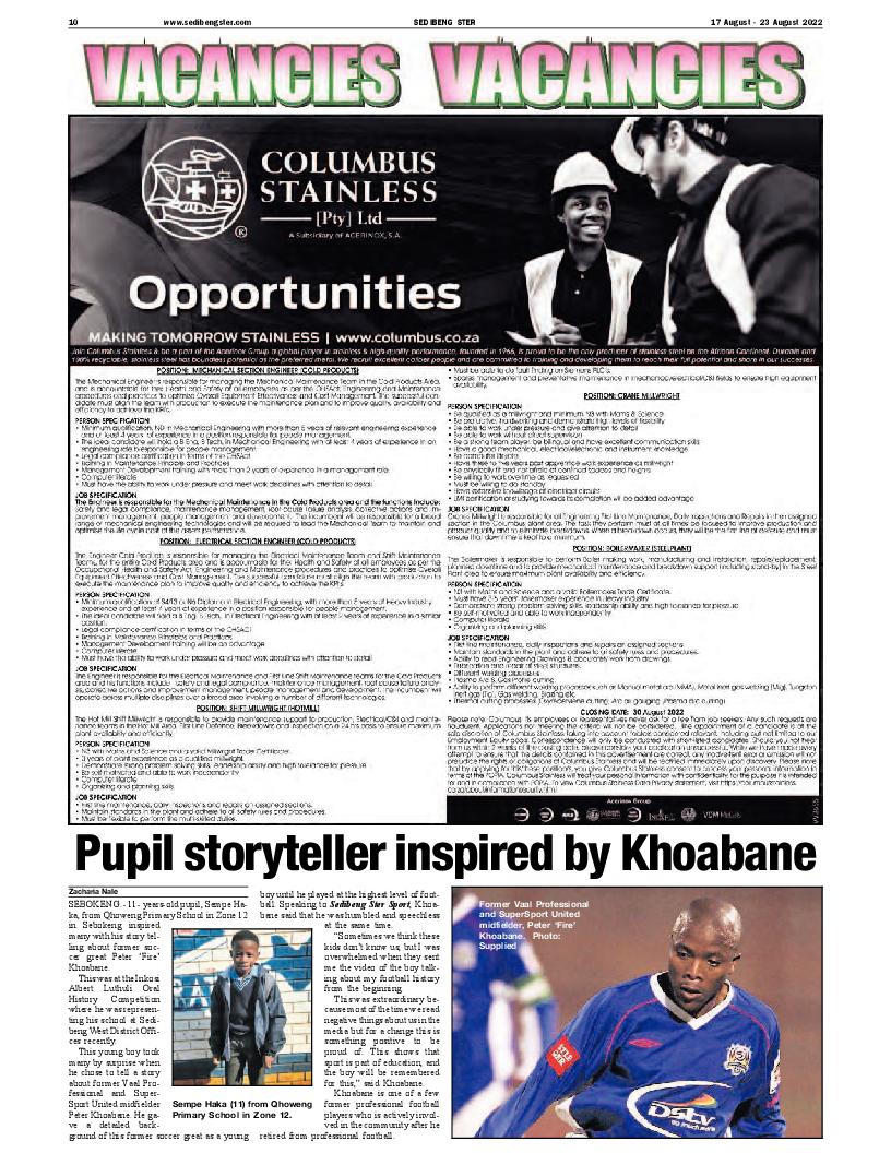 SEDIBENG STER 17 August – 23 August 2022 page 10