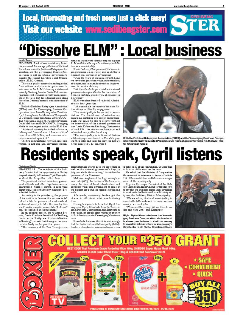 SEDIBENG STER 17 August – 23 August 2022 page 5