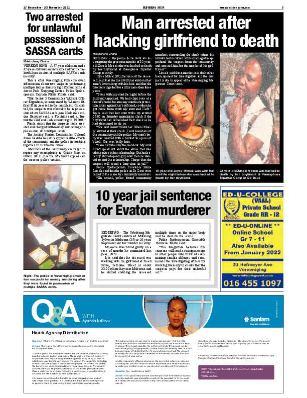 SEDIBENG STER 17 November – 23 November 2021 page 3