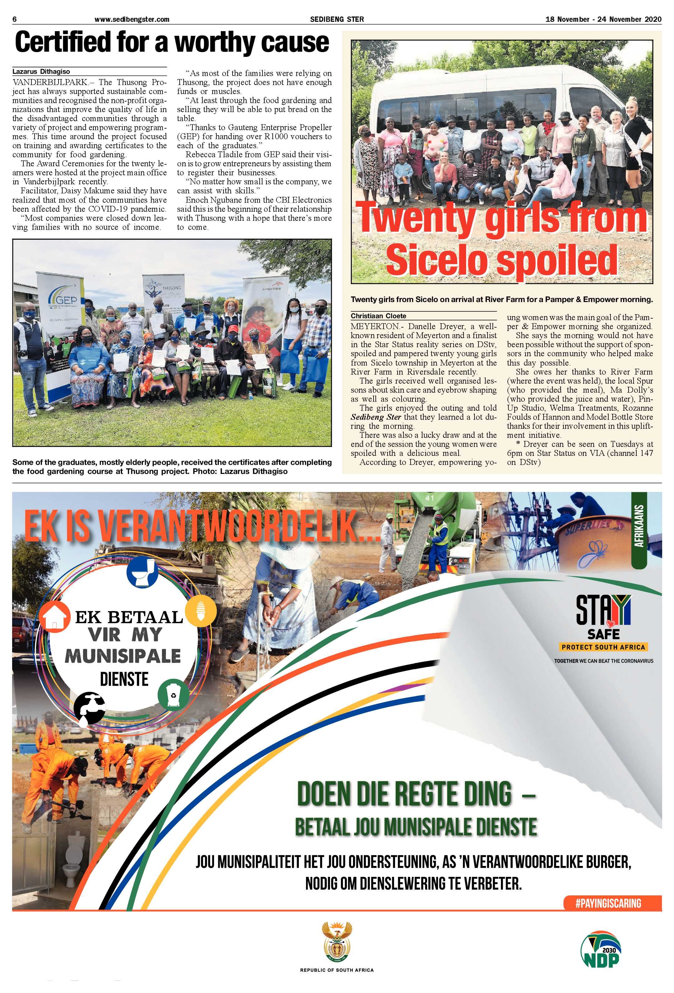 SEDIBENG STER 18 November - 24 November 2020 - Sedibeng Ster