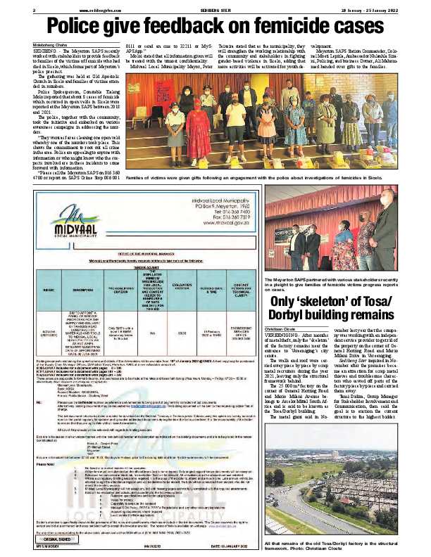 SEDIBENG STER 19 January – 25 January 2022 page 2