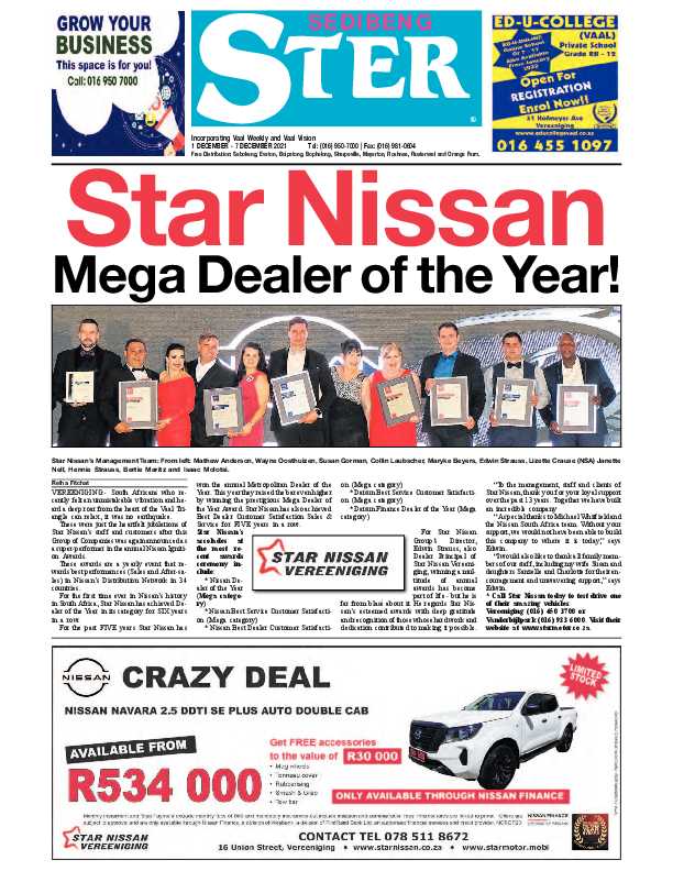 SEDIBENG STER 1 December – 7 December 2021 page 1