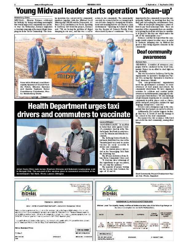 SEDIBENG STER 1 September – 7 September 2021 page 2