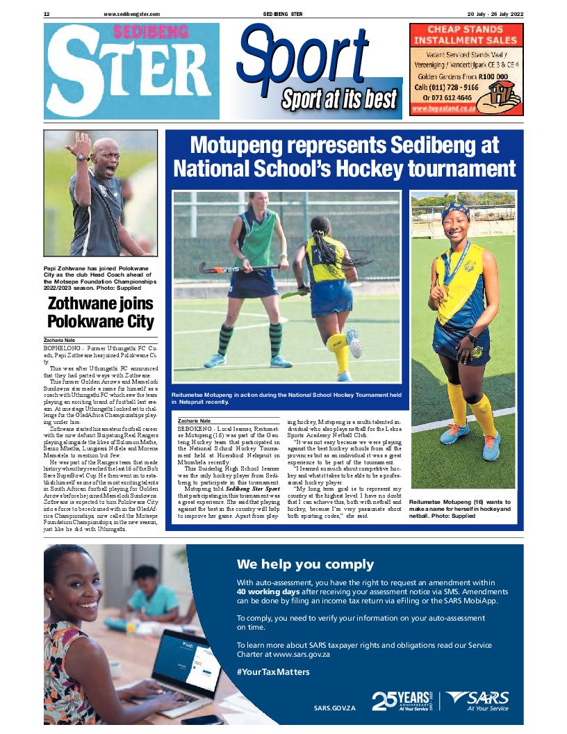 SEDIBENG STER 20 July – 26 July 2022 page 12