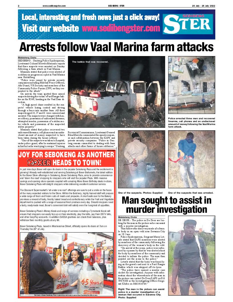 SEDIBENG STER 20 July – 26 July 2022 page 2