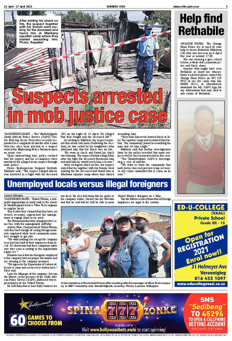SEDIBENG STER 21 April – 27 April 2021 page 3