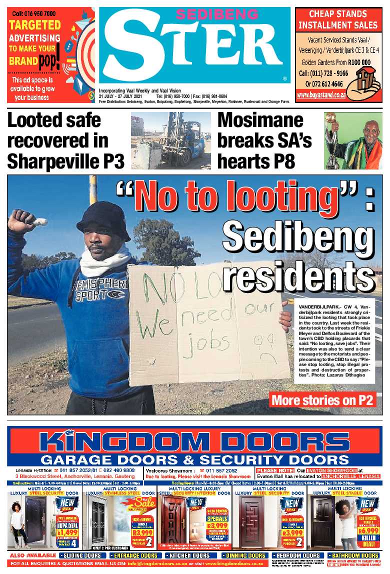 SEDIBENG STER 21 July – 27 July 2021 page 1