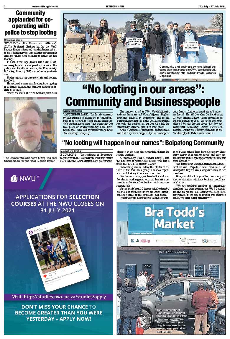 SEDIBENG STER 21 July – 27 July 2021 page 2