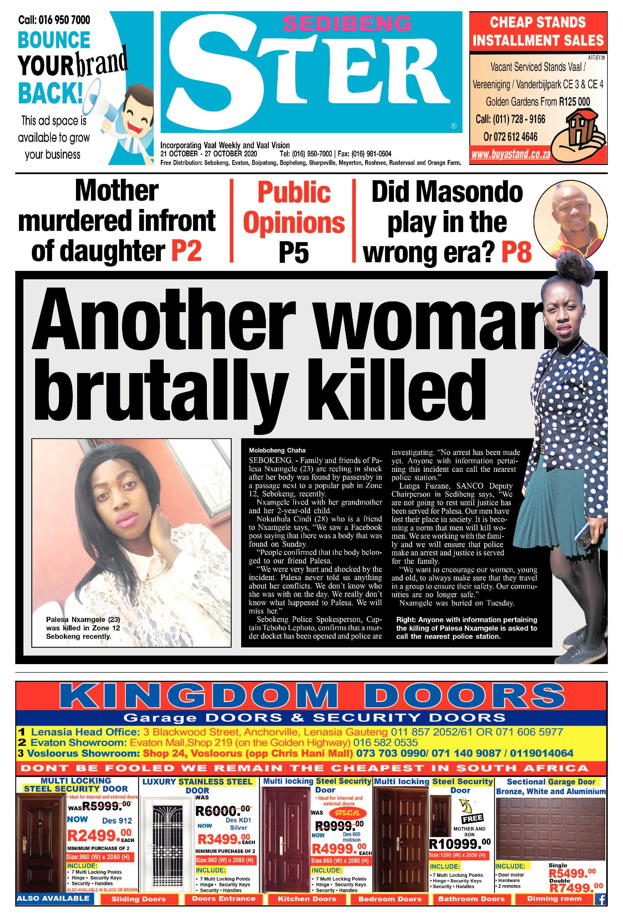 SEDIBENG STER 21 October – 27 October 2020 page 1