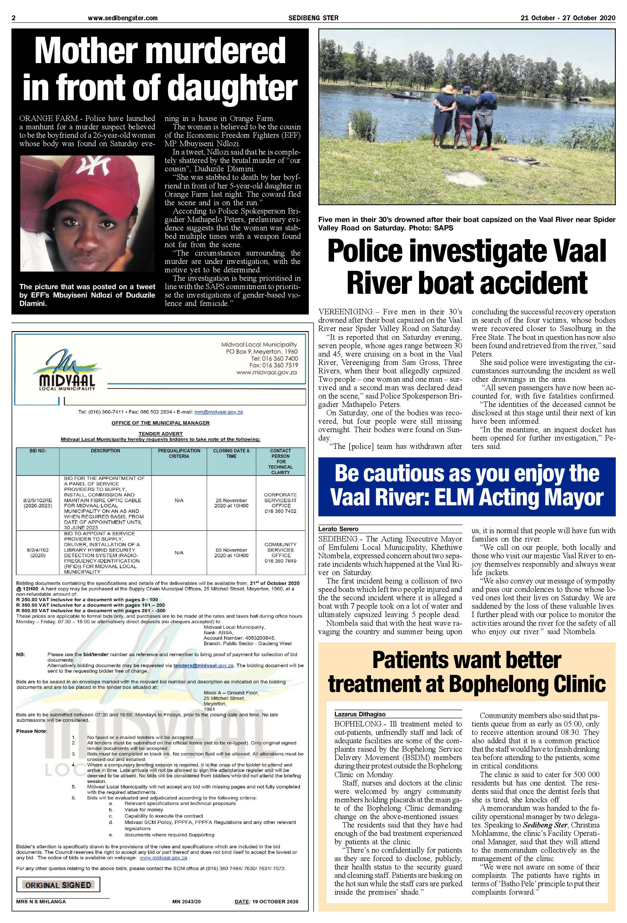 SEDIBENG STER 21 October – 27 October 2020 page 2