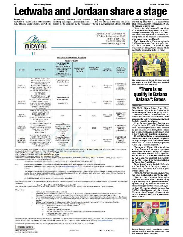 SEDIBENG STER 22 June – 28 June 2022 page 12