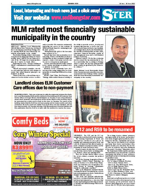 SEDIBENG STER 22 June – 28 June 2022 page 2
