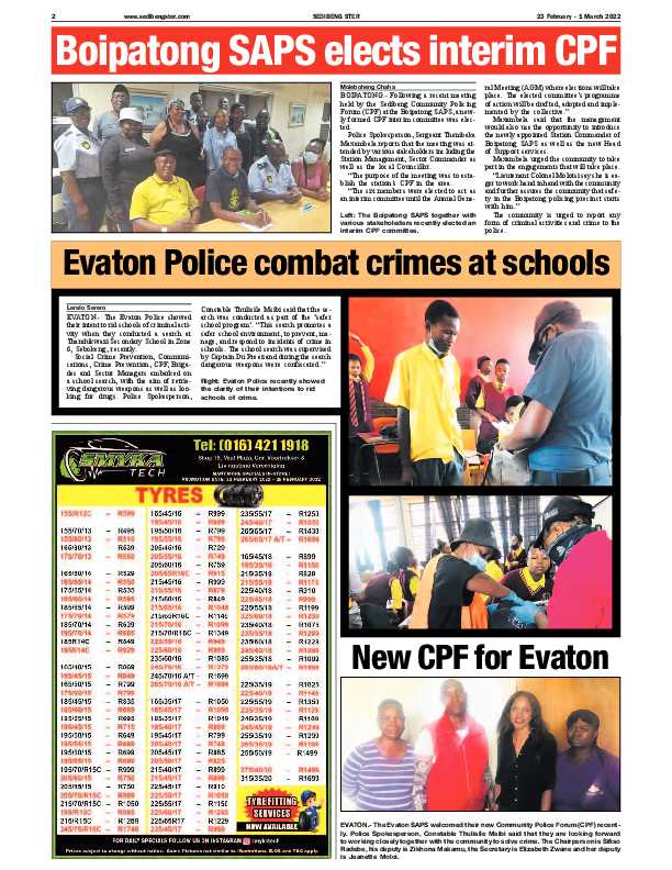 SEDIBENG STER 23 February – 1 March 2022 page 2