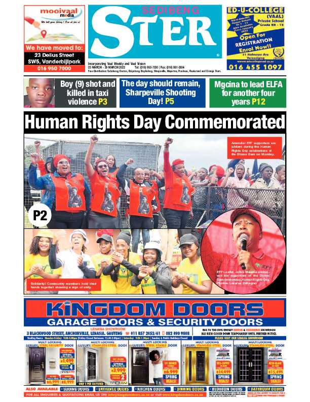 SEDIBENG STER 23 March – 29 March 2022 page 1