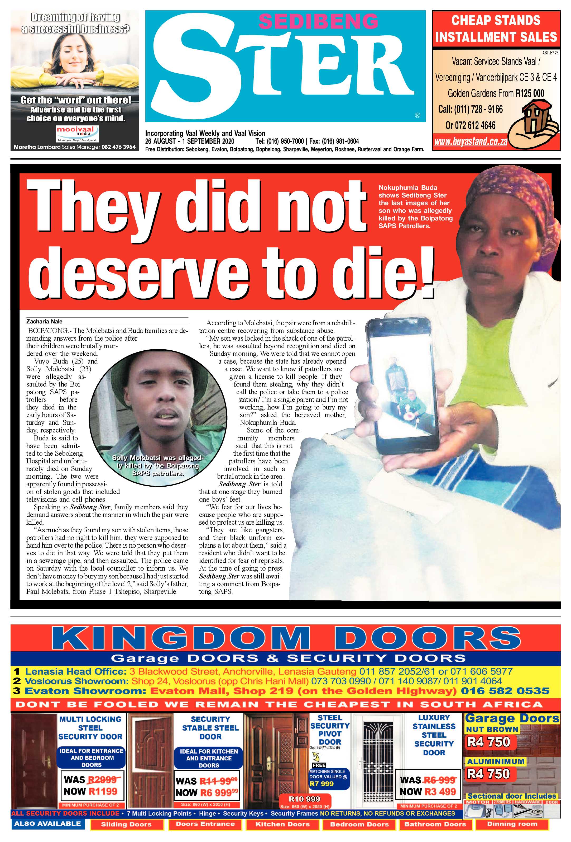 SEDIBENG STER 26 August – 1 September 2020 page 1