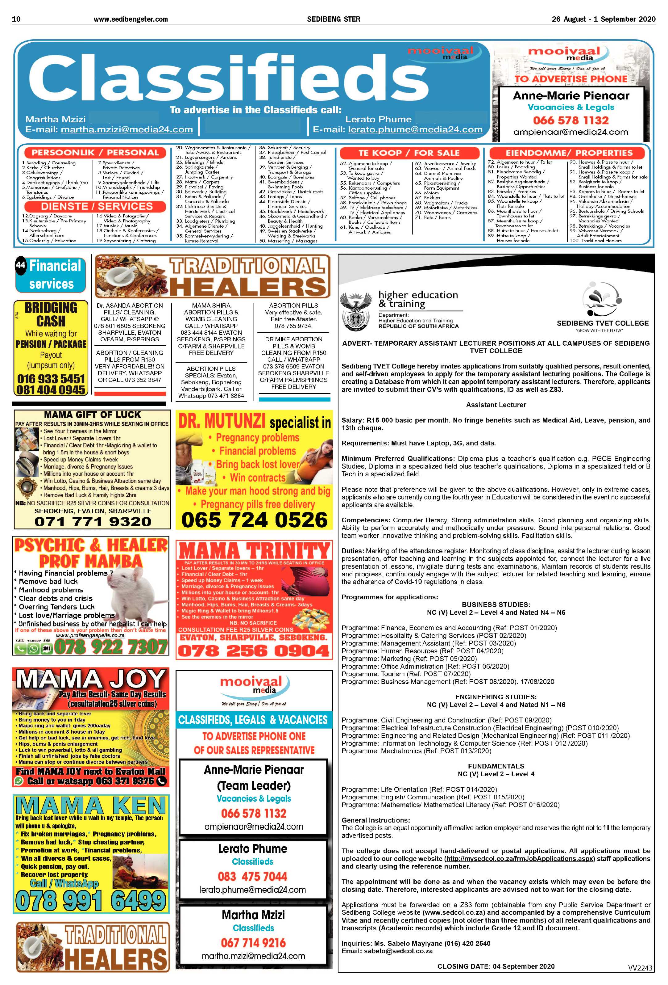 SEDIBENG STER 26 August – 1 September 2020 page 10