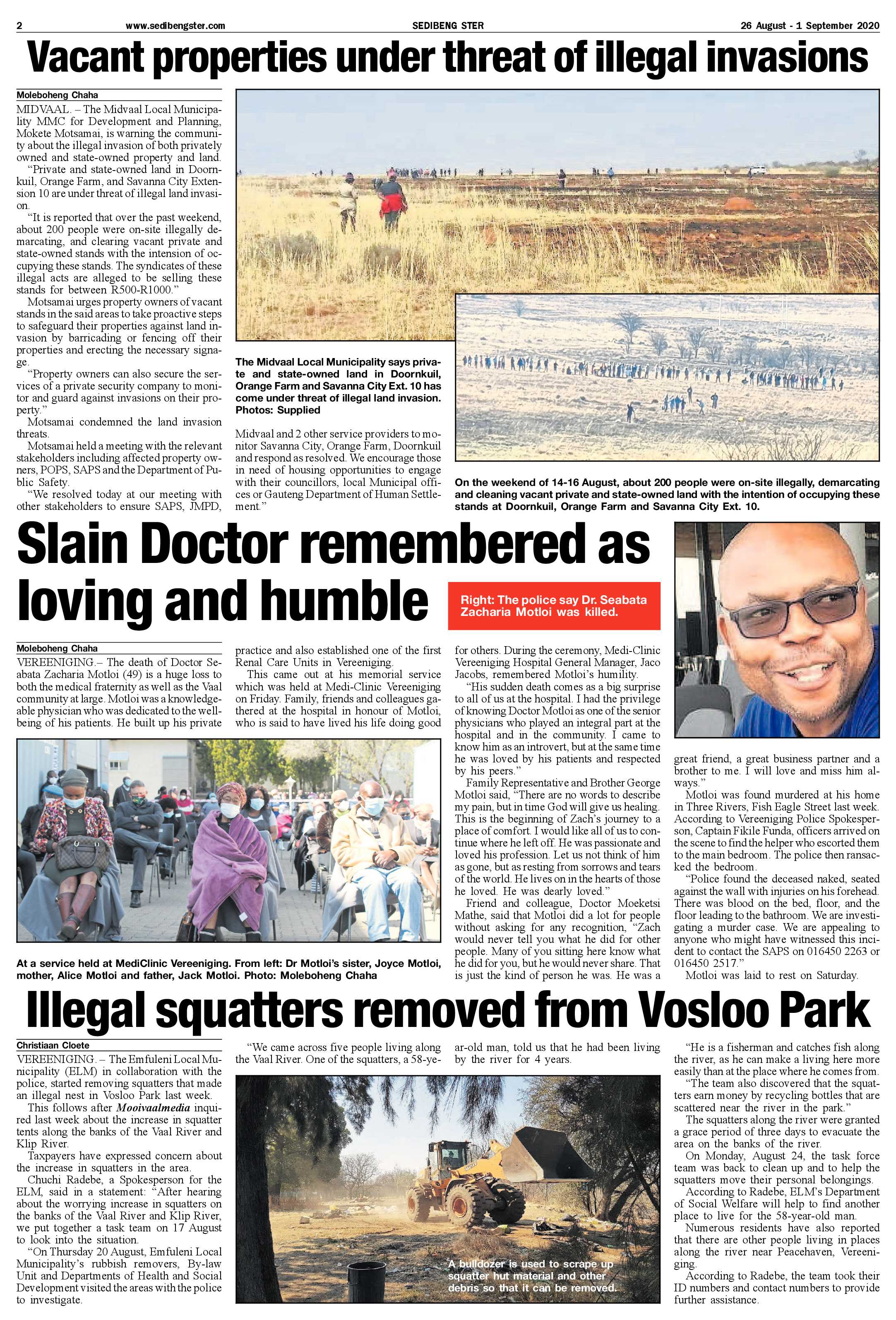 SEDIBENG STER 26 August – 1 September 2020 page 2