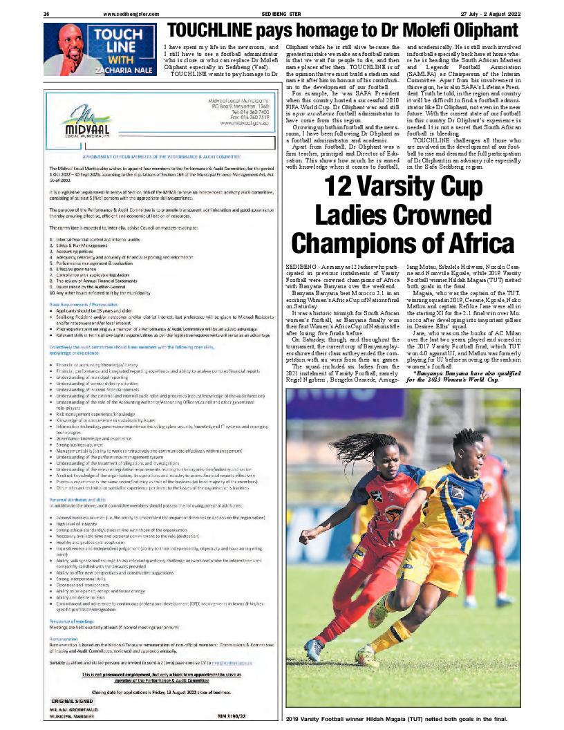 SEDIBENG STER 27 July – 2 August 2022 page 16