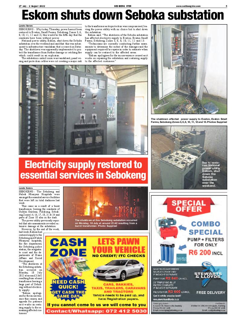 SEDIBENG STER 27 July – 2 August 2022 page 5