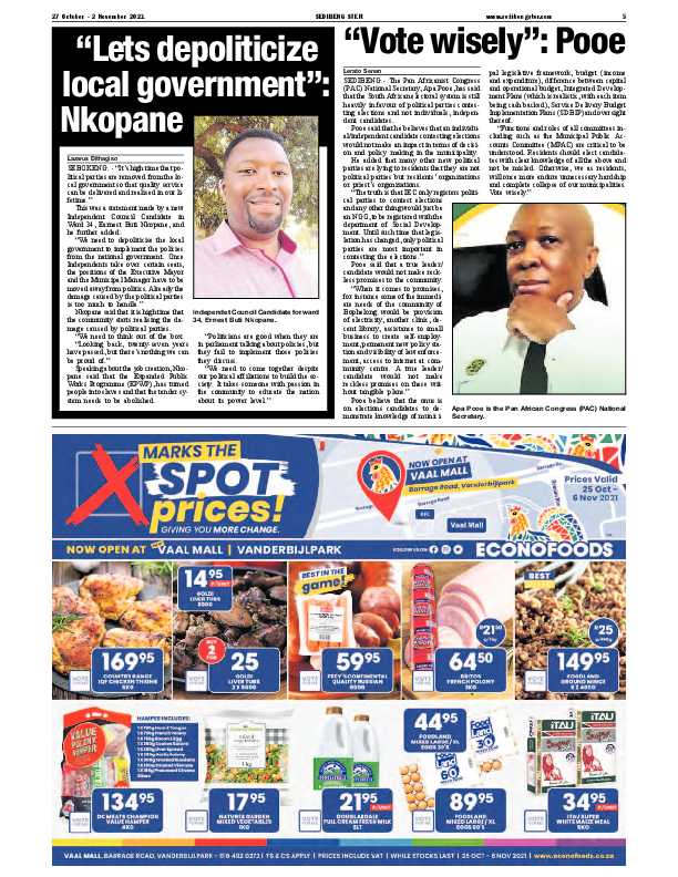 SEDIBENG STER 27 October – 2 November 2021 page 5
