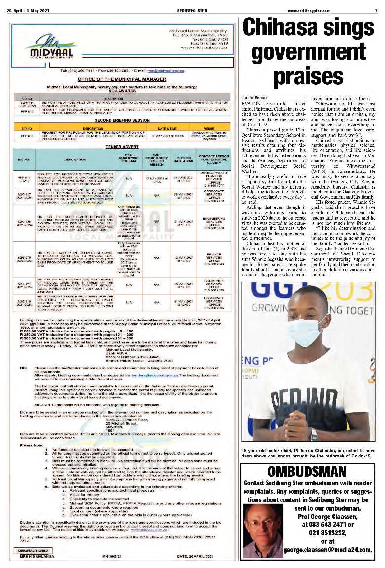 SEDIBENG STER 28 April – 4 May 2021 page 7