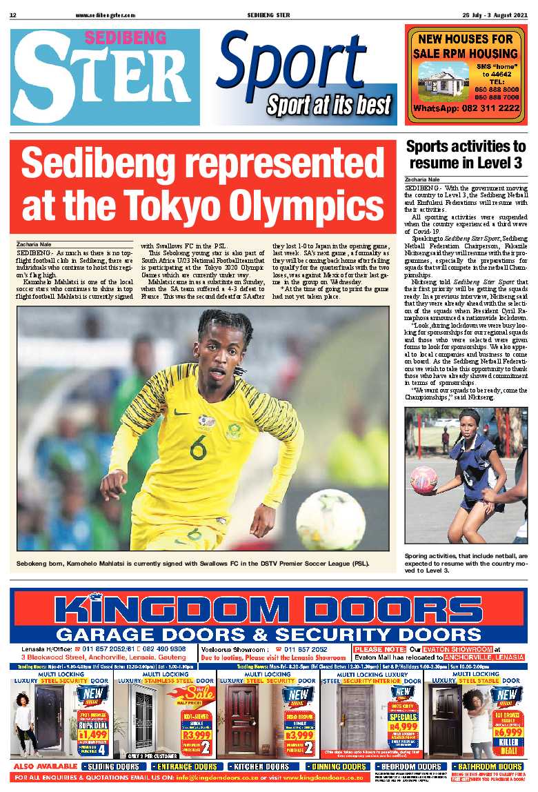 SEDIBENG STER 28 July – 3 August 2021 page 12