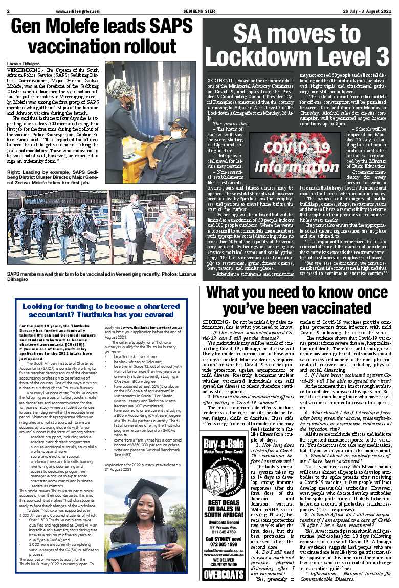 SEDIBENG STER 28 July – 3 August 2021 page 2