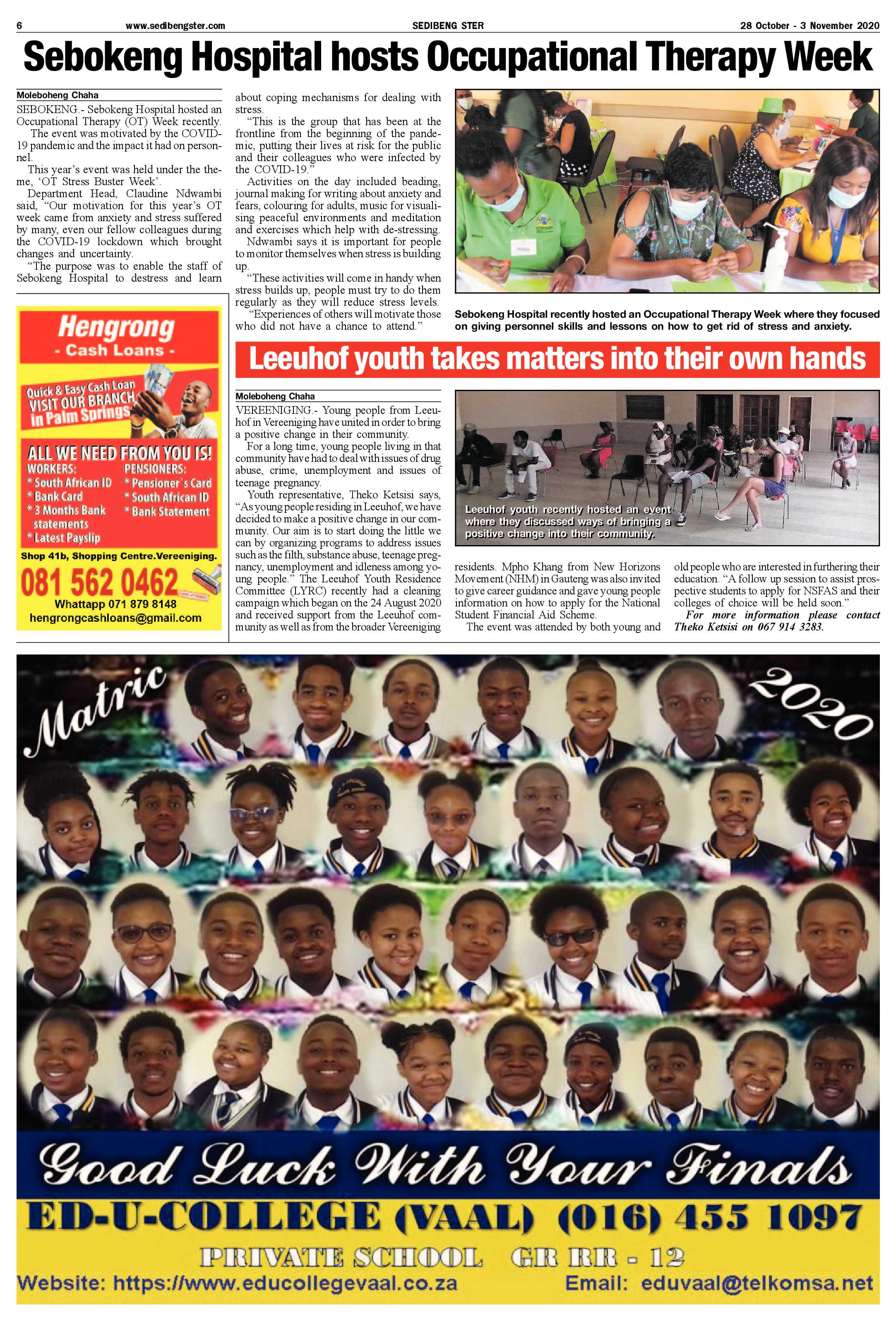 SEDIBENG STER 28 October – 3 November 2020 page 6