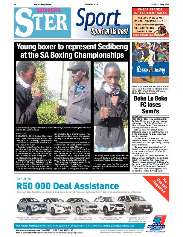 SEDIBENG STER 29 June – 5 July 2022 page 12