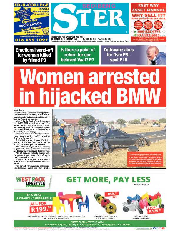 SEDIBENG STER 29 September – 5 October 2021 page 1