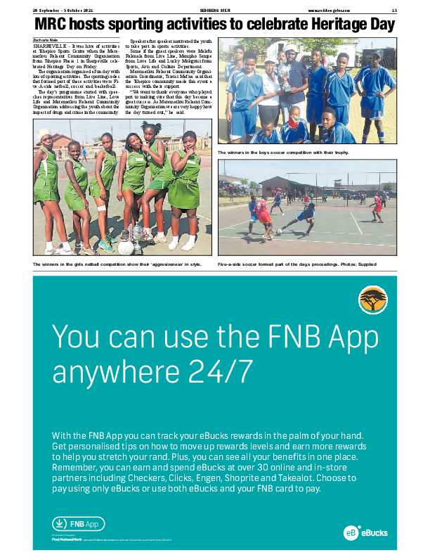 SEDIBENG STER 29 September – 5 October 2021 page 11