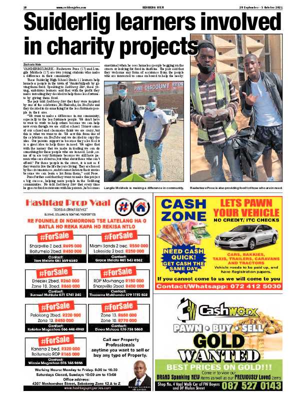 SEDIBENG STER 29 September – 5 October 2021 page 12
