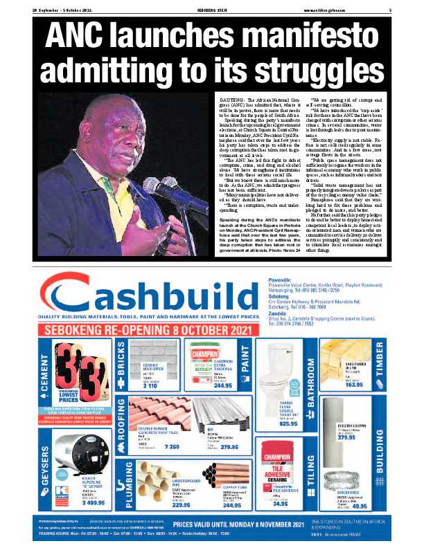SEDIBENG STER 29 September – 5 October 2021 page 5