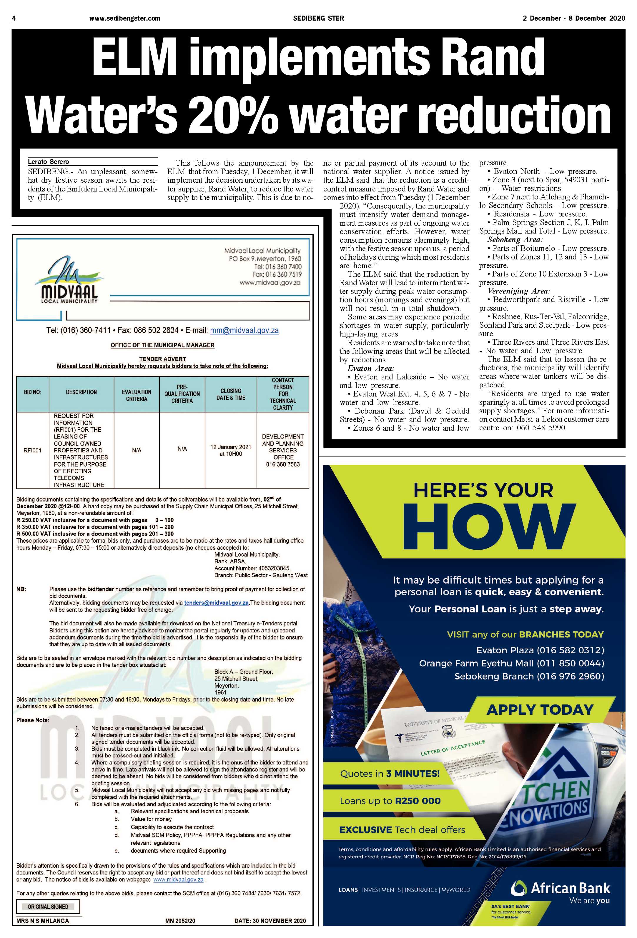 SEDIBENG STER 2 December – 8 December 2020 page 4