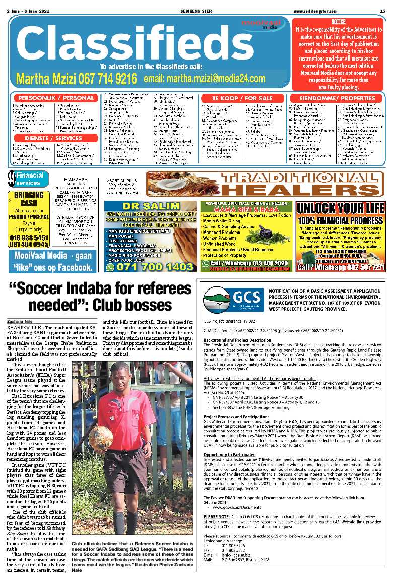 SEDIBENG STER 2 June – 8 June 2021 page 15