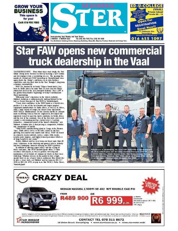 SEDIBENG STER 2 March – 8 March 2022 page 1