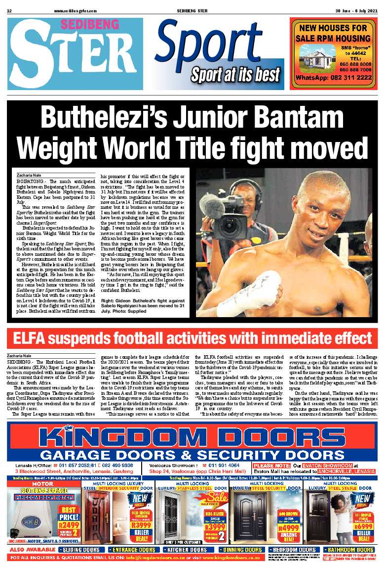 SEDIBENG STER 30 June – 6 July 2021 page 12